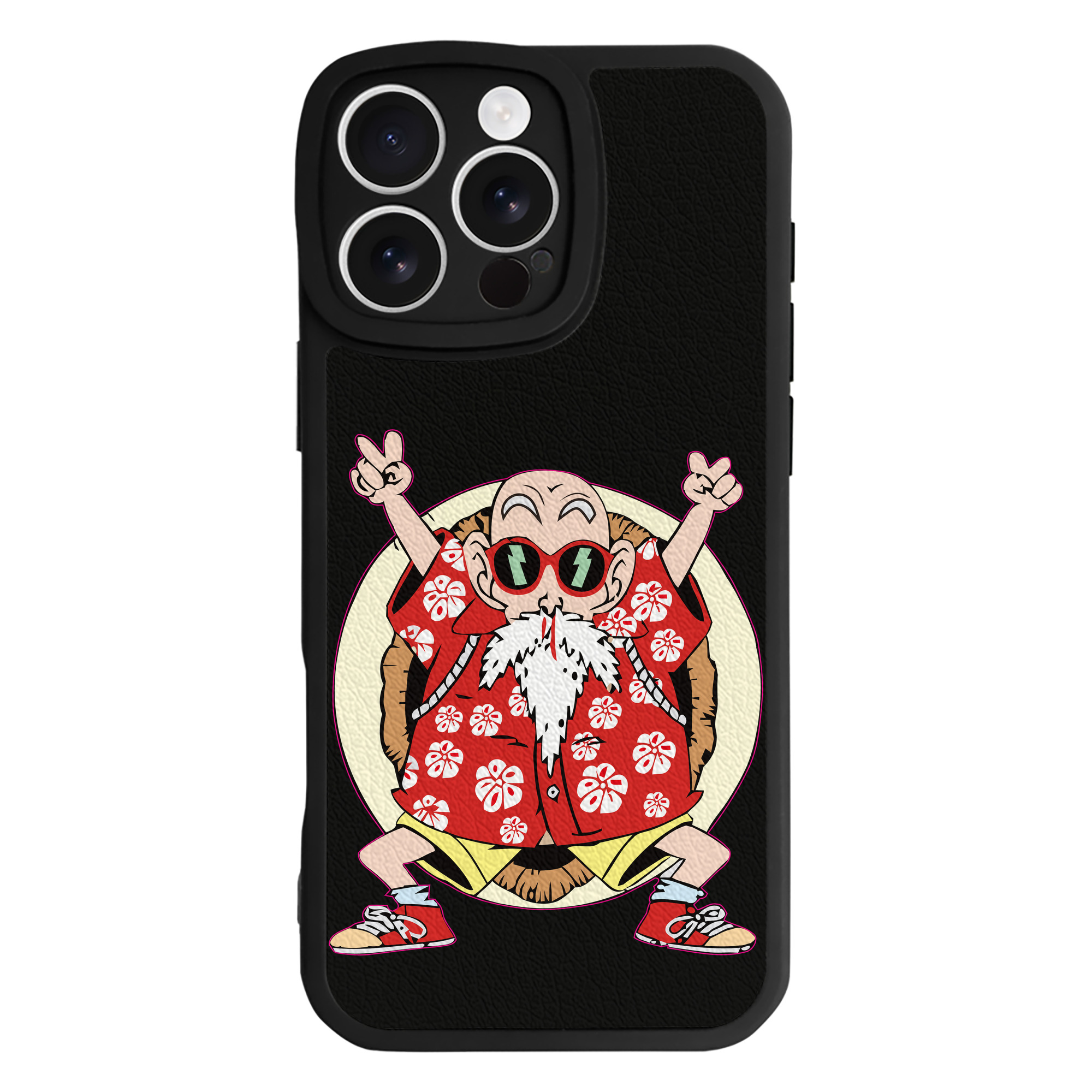 （画像用） ドラゴンボール 亀仙人（かめせんにん） DRAGON BALL Master Roshi Kame Sennin 【iPhone 16シリーズ対応】シリコンスマホケース（レザー調） 材質：シリコン